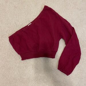 Boutique one sleeve crop top